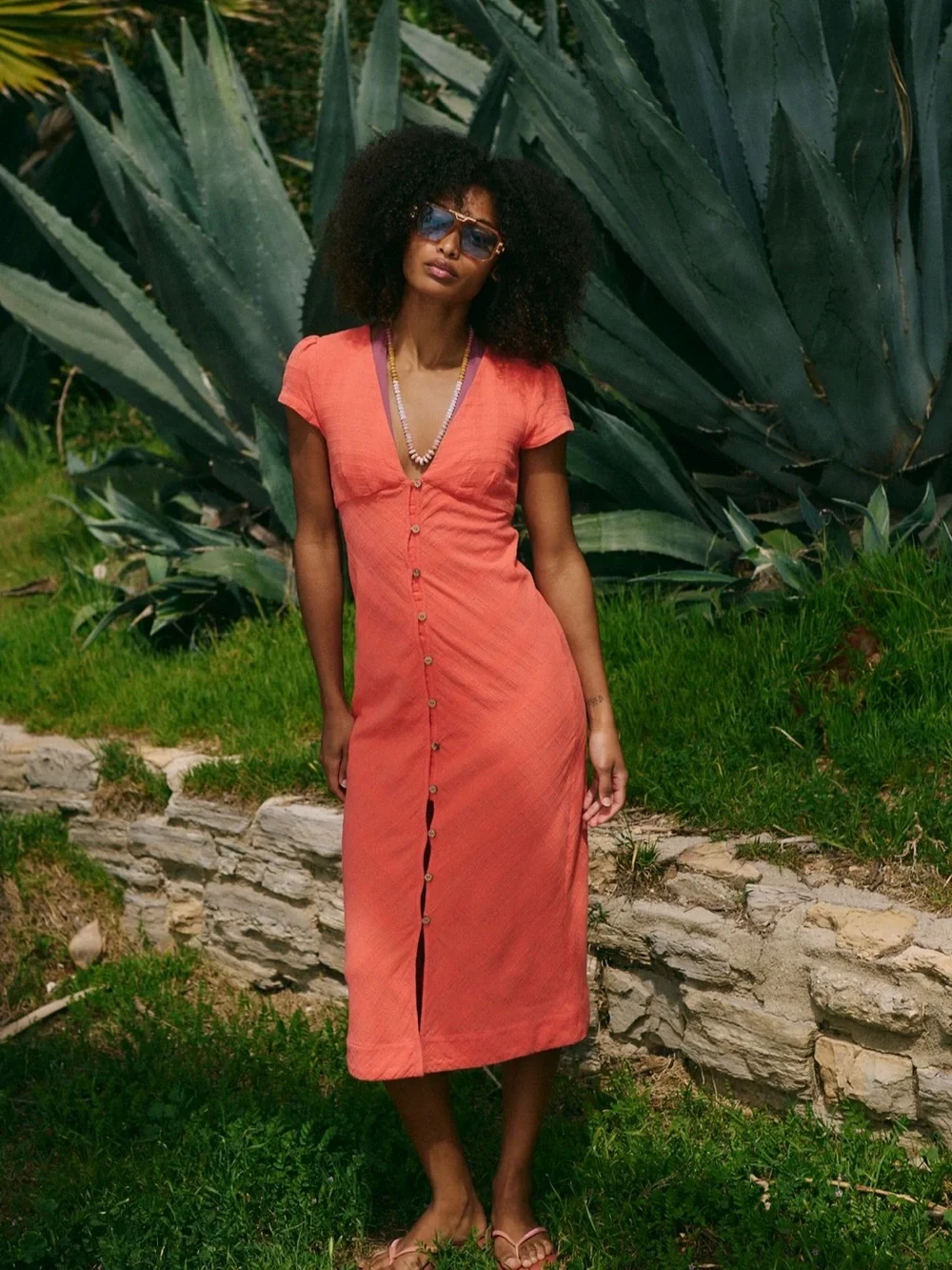 Free People New in Town Midi Dress - IN PINK